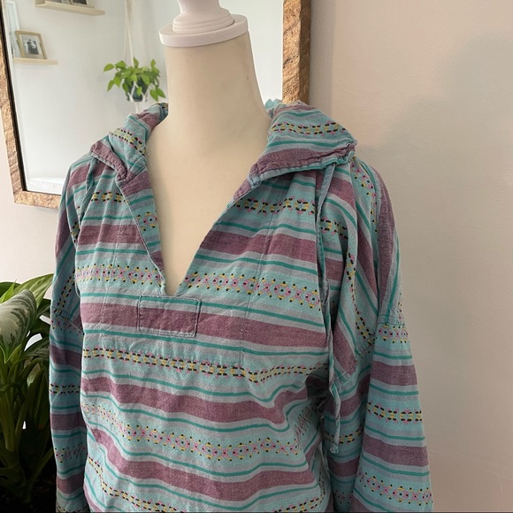 Vintage Blue and Purple Baja Hoodie - Picture 2 of 9